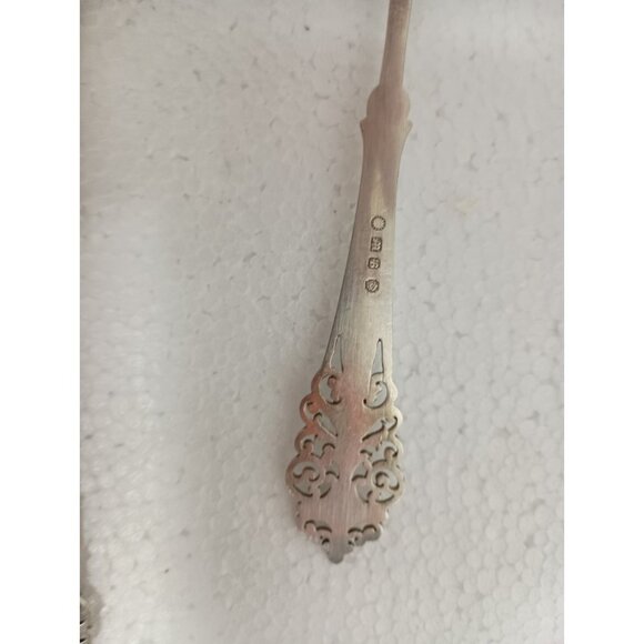 Vintage Mappin Brothers Sterling Silver Ornate Victorian Set Of 2 Serving Spoons - Picture 8 of 8